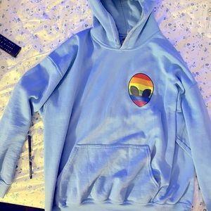 LGBT Alien blue sweatshirt XL